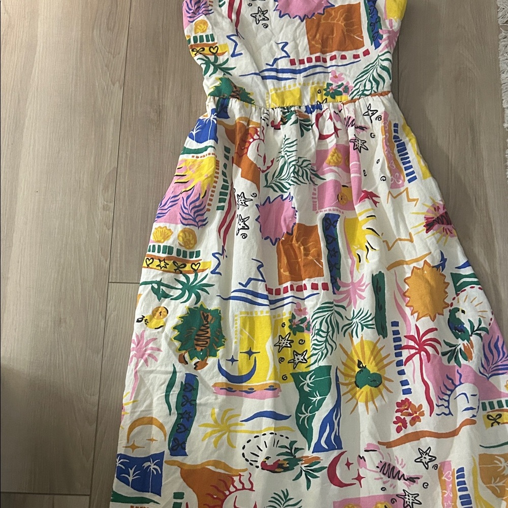 Nordstrom Colorful Patterned Midi Dress - Picture 3 of 3